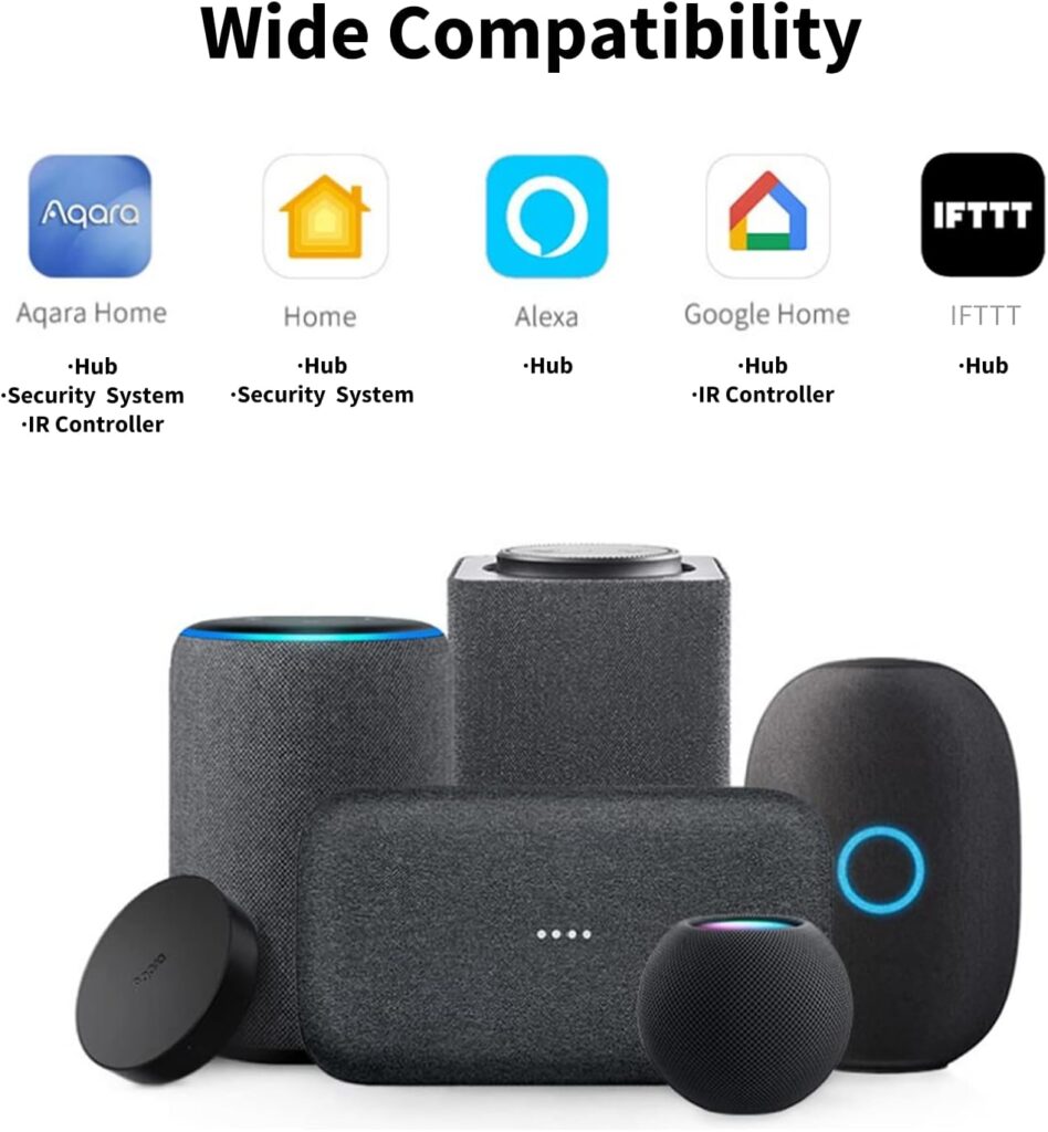 Aqara Smart Hub M2 (2.4 GHz Wi-Fi Required), Smart Home Bridge for Alarm System, IR Remote Control, Home Automation, Supports Alexa, Google Assistant, Apple HomeKit and IFTTT