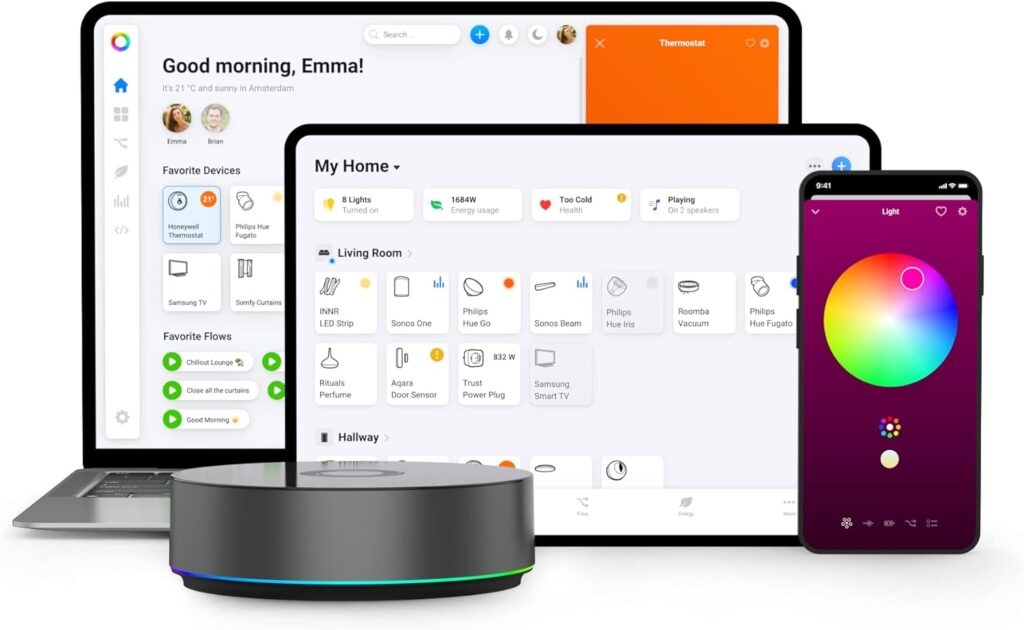 Pro (Early 2023) | Smart Home Hub for Home Automation – Features Z-Wave Plus, Zigbee, Wi-Fi, BLE, Infrared, Matter  Thread. Compatible with Siri, Alexa  Google Home.