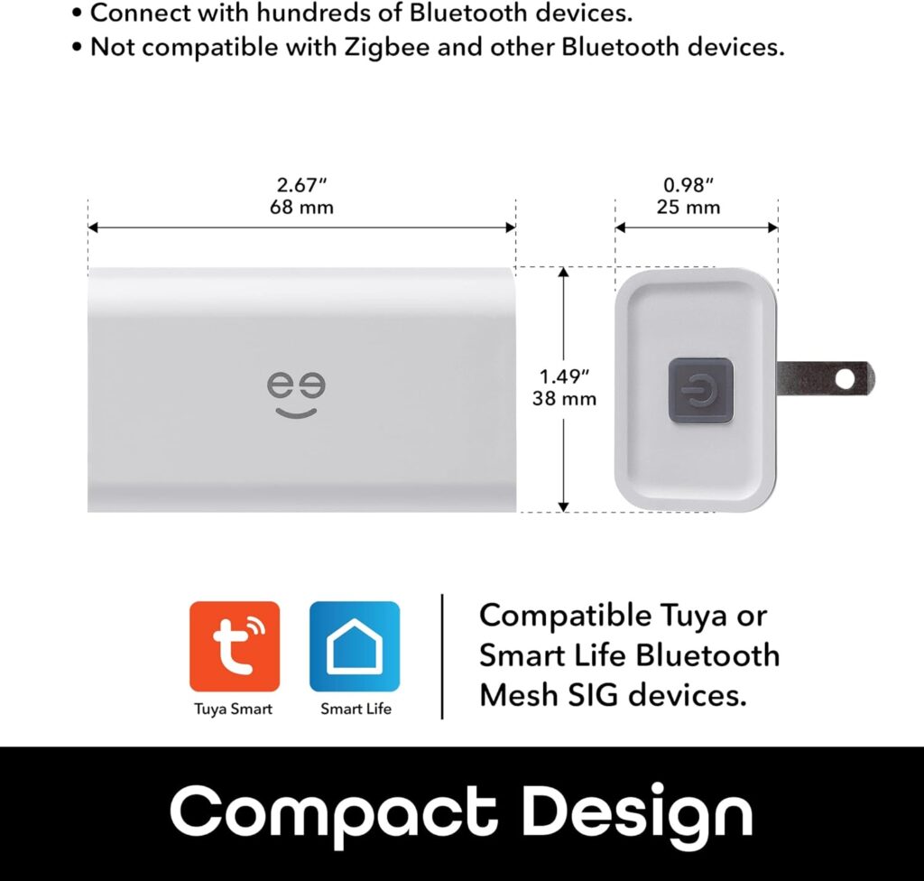 Geeni Connect Bridge Smart Home Hub - WiFi Bluetooth Bridge Gateway Hub - Works with Smart Life App and Tuya, Voice Control, Compatible with Alexa and Google Home Assistant