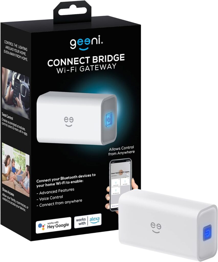 Geeni Connect Bridge Smart Home Hub - WiFi Bluetooth Bridge Gateway Hub - Works with Smart Life App and Tuya, Voice Control, Compatible with Alexa and Google Home Assistant