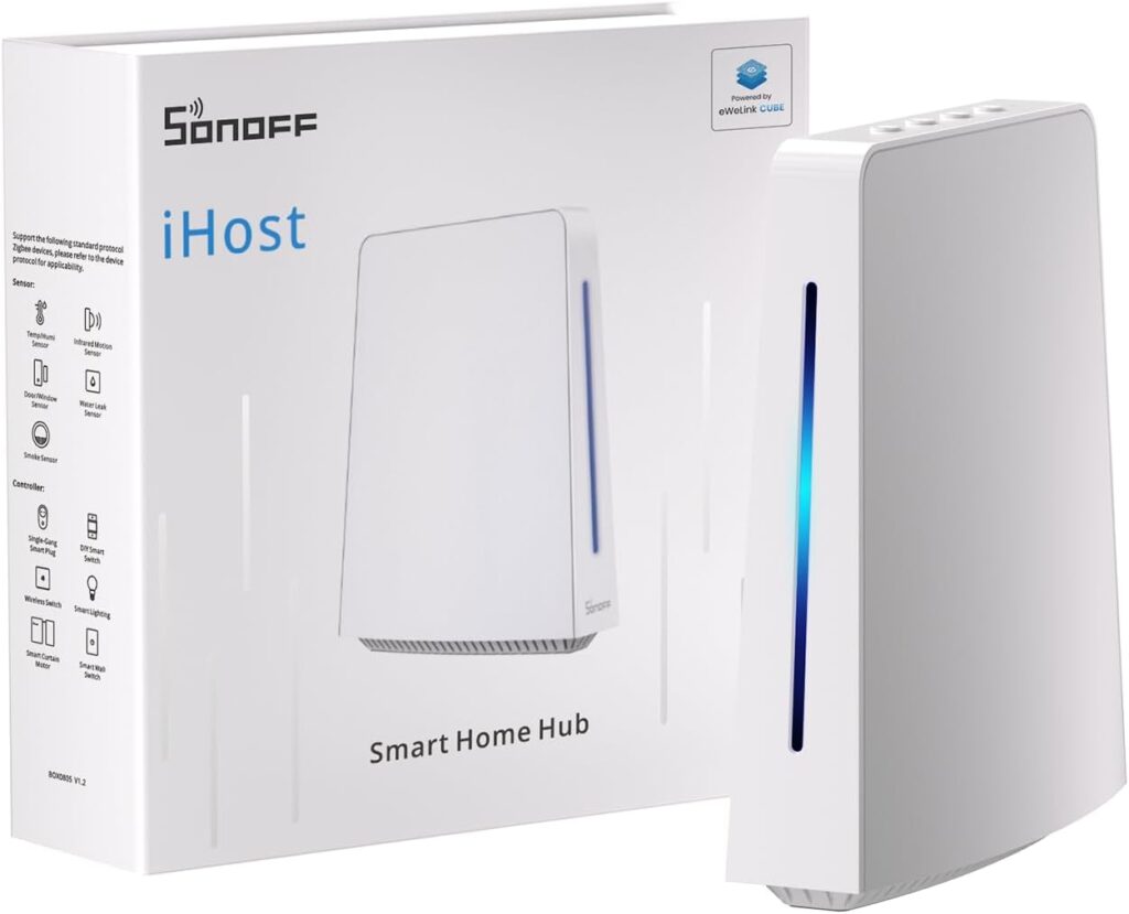 SONOFF iHost Smart Home Hub, 4G Central Control Gateway, Private Local Server for Secure Home Automation, LANZigbee Compatibility, Local Data Storage and Open API for Customization(RV1126 DDR4 4GB)