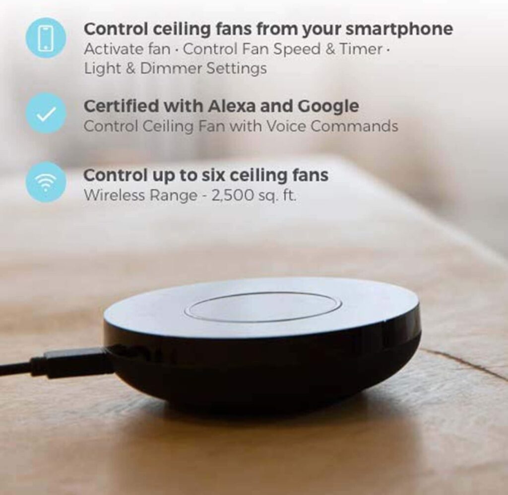 BOND | Add WiFi to Ceiling Fan, Fireplace or Motorized Shades | Works with Alexa, Google Home | Remote Control with App | Works with iPhone or Android