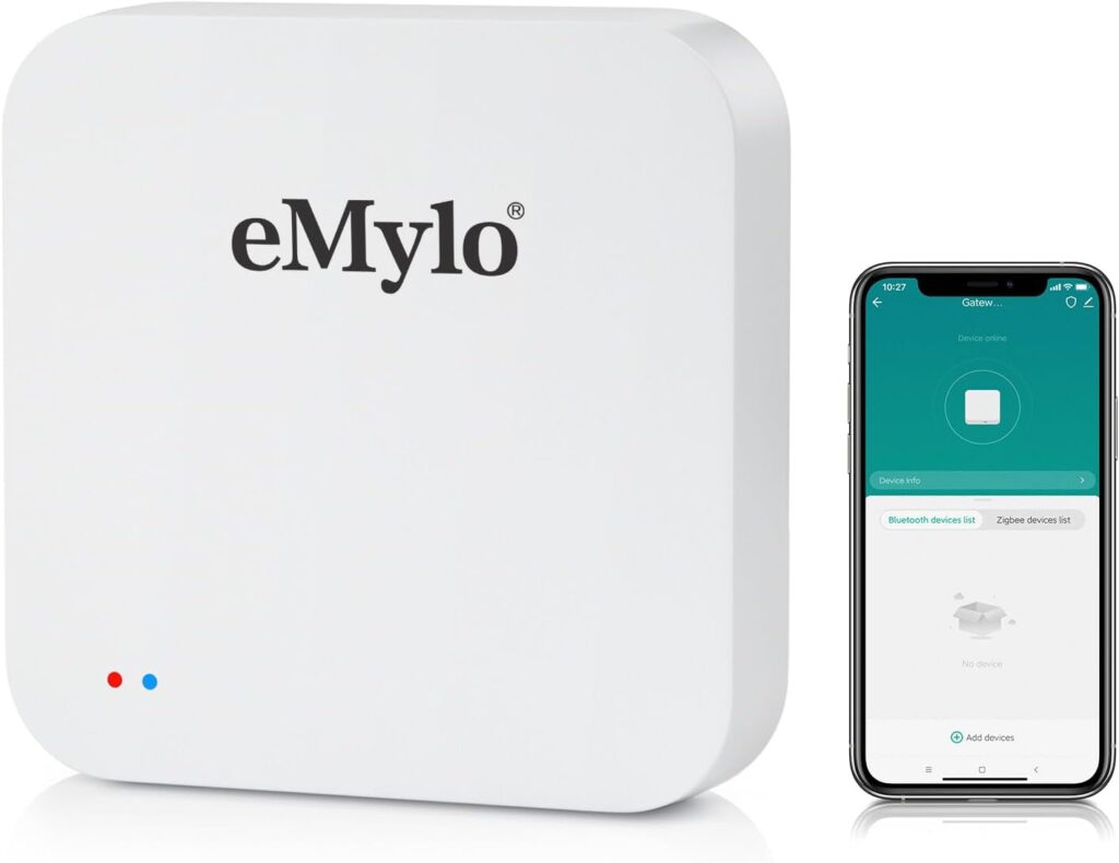 eMylo Multi-Mode Gateway,Zigbee  WiFi  Bluetooth Hub Mesh Gateway Supports Multi-protocols-APP Control,Tuya Smart Devices,Work with Smart Life and Tuya,Alexa and Google Assistant