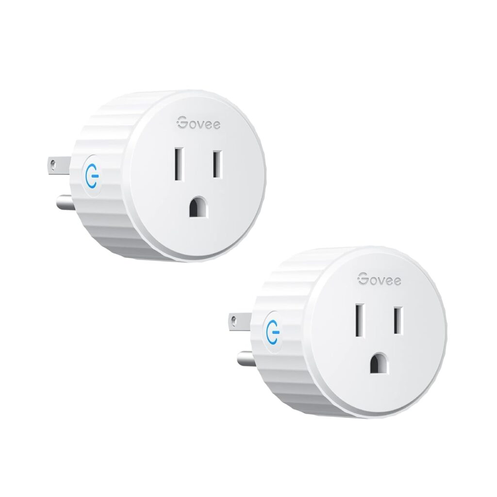 Govee Smart Plug, WiFi Plugs Work with Alexa  Google Assistant, Smart Outlet with Timer  Group Controller, WiFi Outlet for Home, No Hub Required, ETL  FCC Certified, 2.4G WiFi Only, 2 Pack