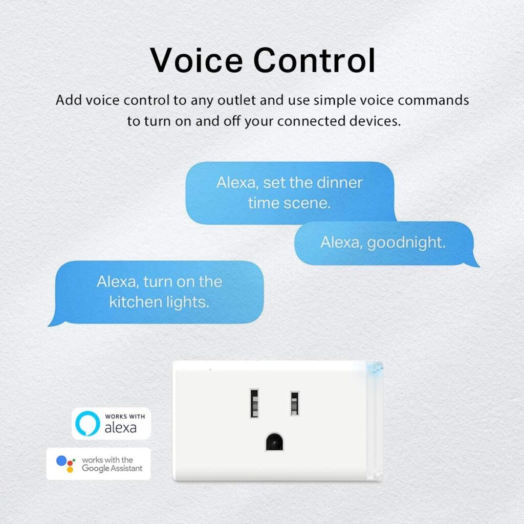 Kasa Smart Plug HS103P4, Smart Home Wi-Fi Outlet Works with Alexa, Echo, Google Home  IFTTT, No Hub Required, Remote Control, 15 Amp, UL Certified, 4-Pack, White