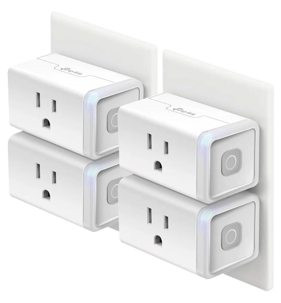 Kasa Smart Plug HS103P4, Smart Home Wi-Fi Outlet Works with Alexa, Echo, Google Home  IFTTT, No Hub Required, Remote Control, 15 Amp, UL Certified, 4-Pack, White