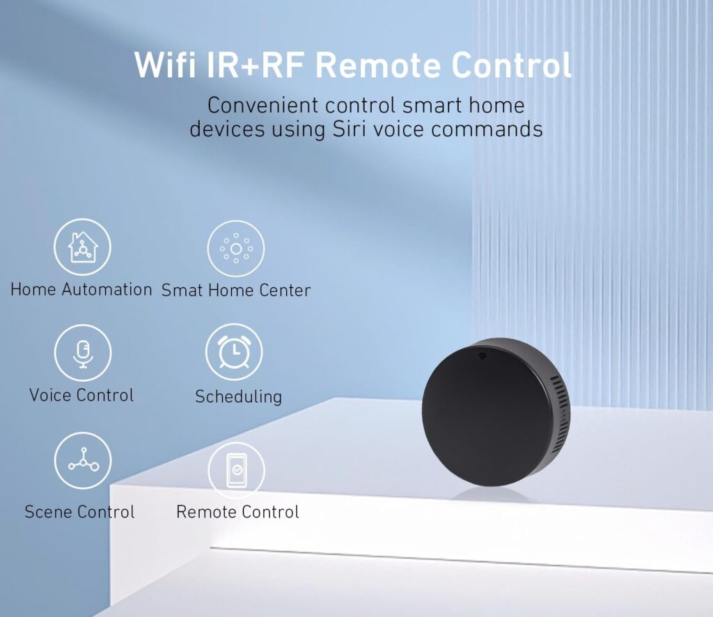 Rollerhouses Smart WiFi IR/RF Remote Control Hub for Smart Home Automation, TV, Curtain, Shades Remote, Compatible with Alexa, Google Assistant