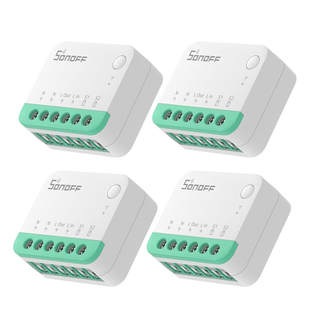 SONOFF MINIR4M Matter Smart Switch, Universal DIY Module for Smart Home Automation Solution, Compatible with Alexa  Google Home Assistant, No Hub Required, 4 Pack
