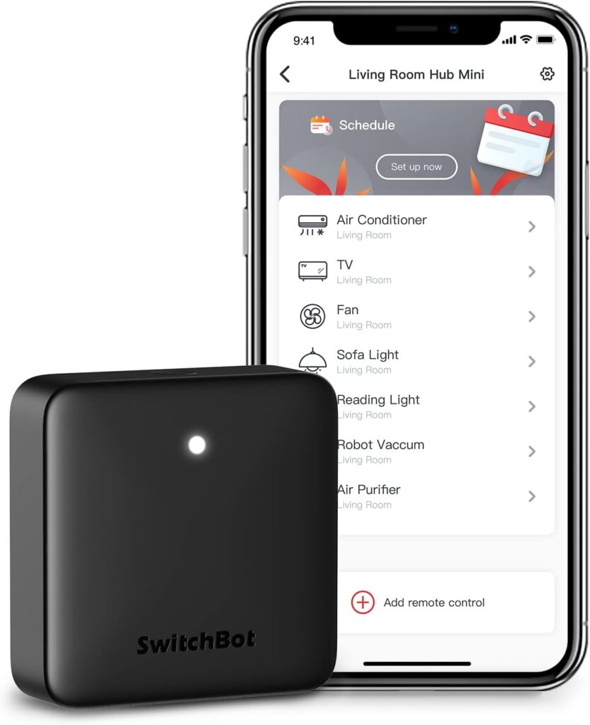 SwitchBot Hub Mini Smart Remote - IR Universal Remote, WiFi IR Blaster for TV, Air Conditioner, Compatible with Alexa, Google Home, Link SwitchBot to Wi-Fi (Support 2.4GHz)