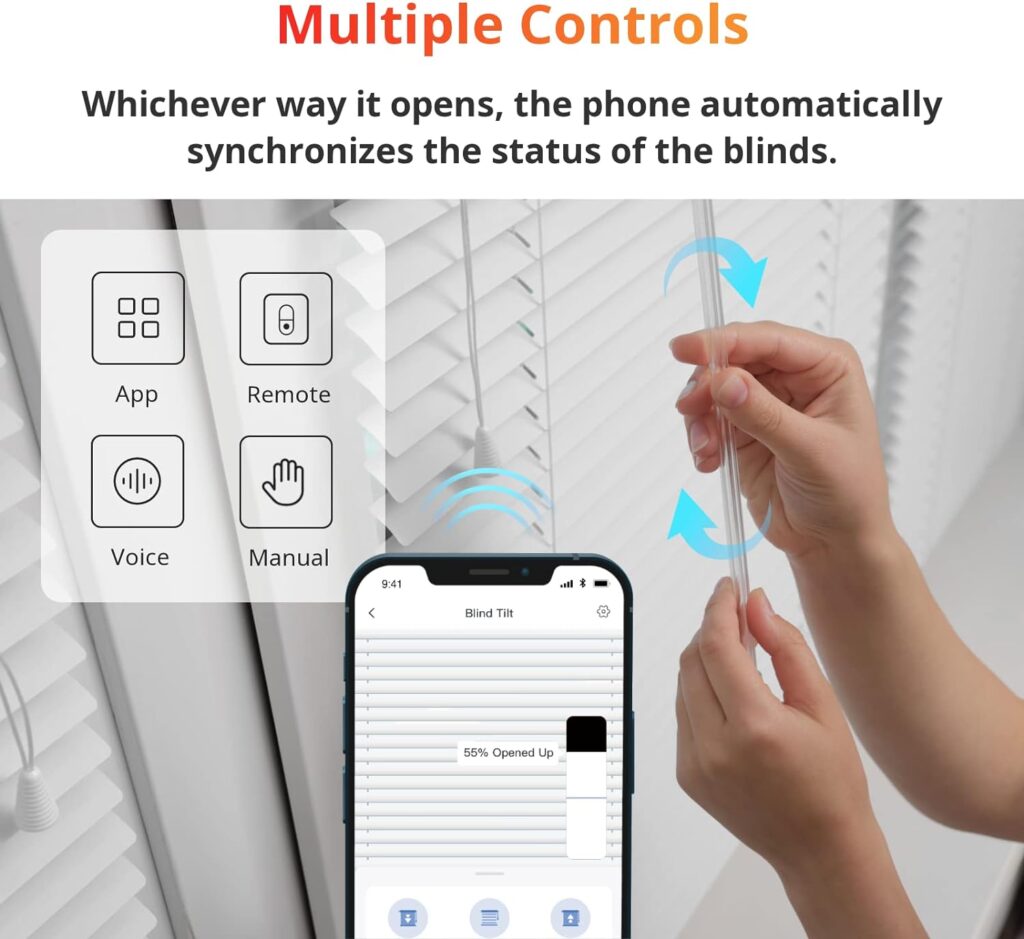 SwitchBot Smart Electric Motorized Blinds Kit - 3Pack with 2.4G WiFi Remote Control, Solar Powered, Compatible with Alexa, Google Home and Siri, Light Sensing Control, Unlimited Group Control