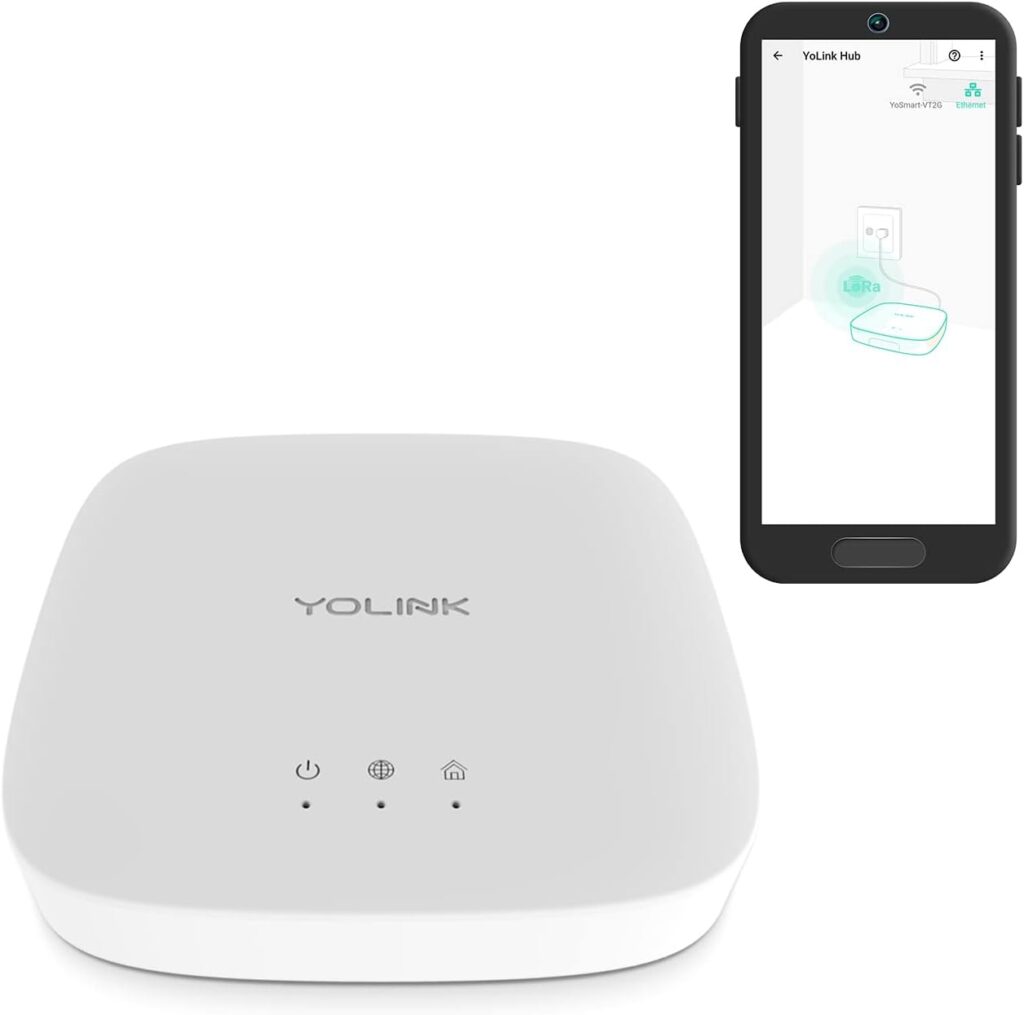 YoLink Hub, 1/4 Mile Super Long Range Smart Hub LoRa Enabled Smart Home Automation Bridge Home Security Monitoring System - Central Controller for YoLink Smart Home Devices - White