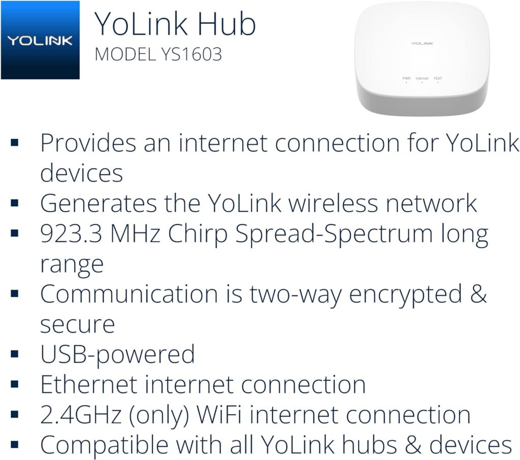 YoLink LoRa Smart Door Sensor Starter Kit: - 1/4 Mile Open-Air Range, Door Left-Open Reminders,5 Years Battery Life, SMS/Text, Email  App Alerts, Alexa, IFTTT, Home Assistant