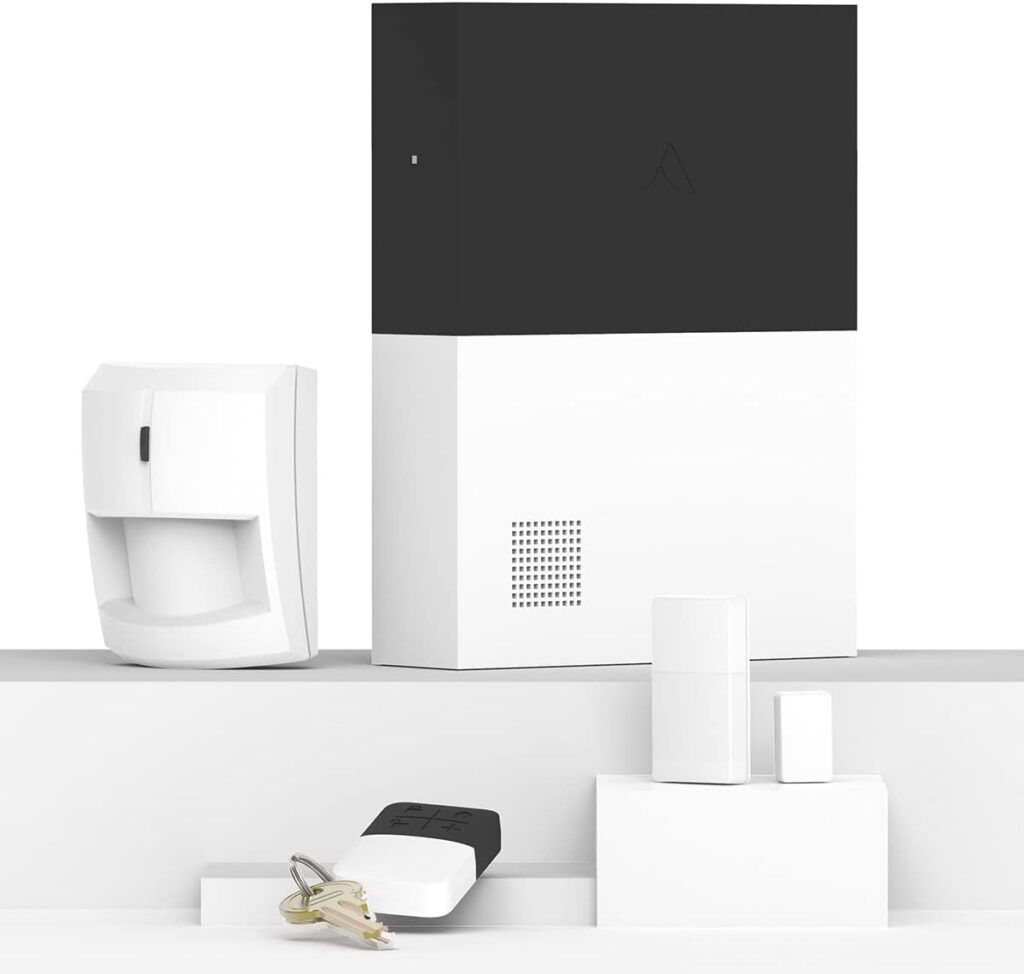 Abode 4 Piece Wireless Smart Security System - Works with Apple HomeKit, Z-Wave and Zigbee Devices - Expandable to Protect Your Whole Home - Easy DIY Installation - Optional Professional Monitoring