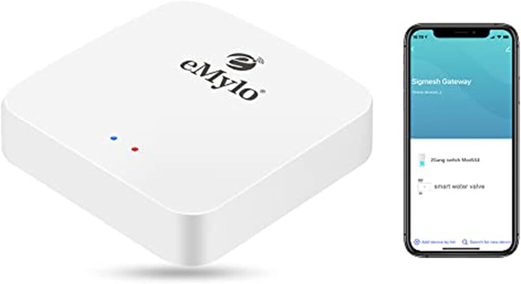 eMylo Zigbee Hub, 3 In 1 Zigbee 3.0Bluetooth5.0 Gateway, Tuya Smart Devices Work with Smart Life and Tuya APP, Compatible with Alexa, Smart Home Hub