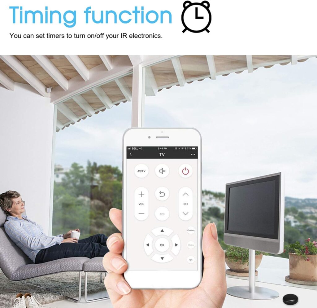 WiFi-IR Remote Controller Hub, Smart WiFi IR Remote Control Module, Tuya APP Smart Voice Control Compatible with Alexa and Google Home